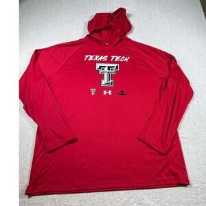 Under Armour Men’s XL Red Long Sleeve Pullover Hoodie Texas Tech Raiders Logo